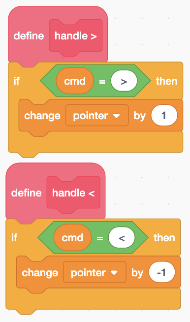 code for moving the pointer around