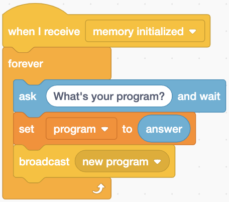 new program has been entered